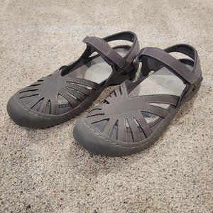Jambu J Sport Poppy Women’s 9 M Gray Comfort Mary Jane Slingback Sport Sandals